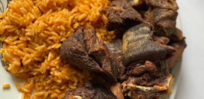 Jollof Goat meat